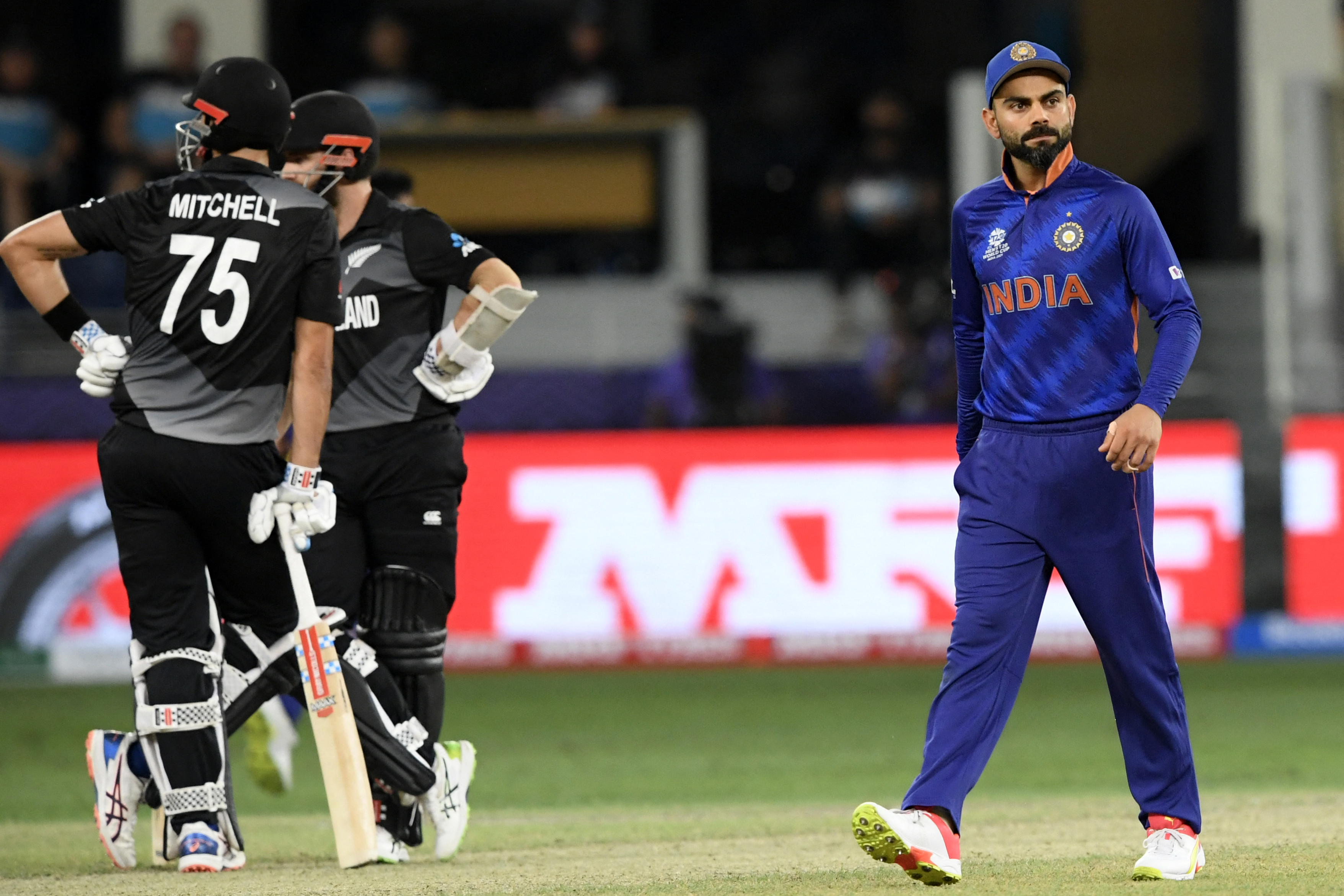 India suffered an eight-wicket defeat against New Zealand in Dubai on Sunday