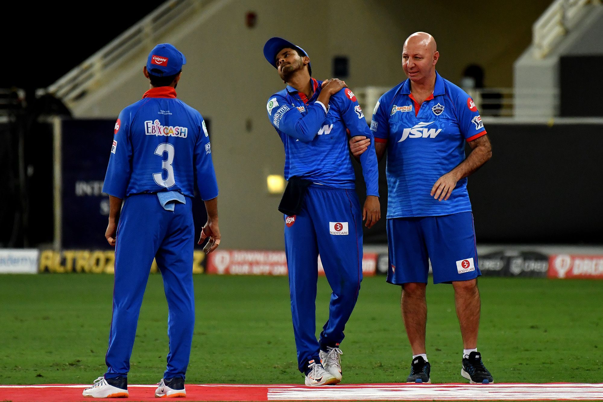 Iyer walked off with an injury during RR's run-chase