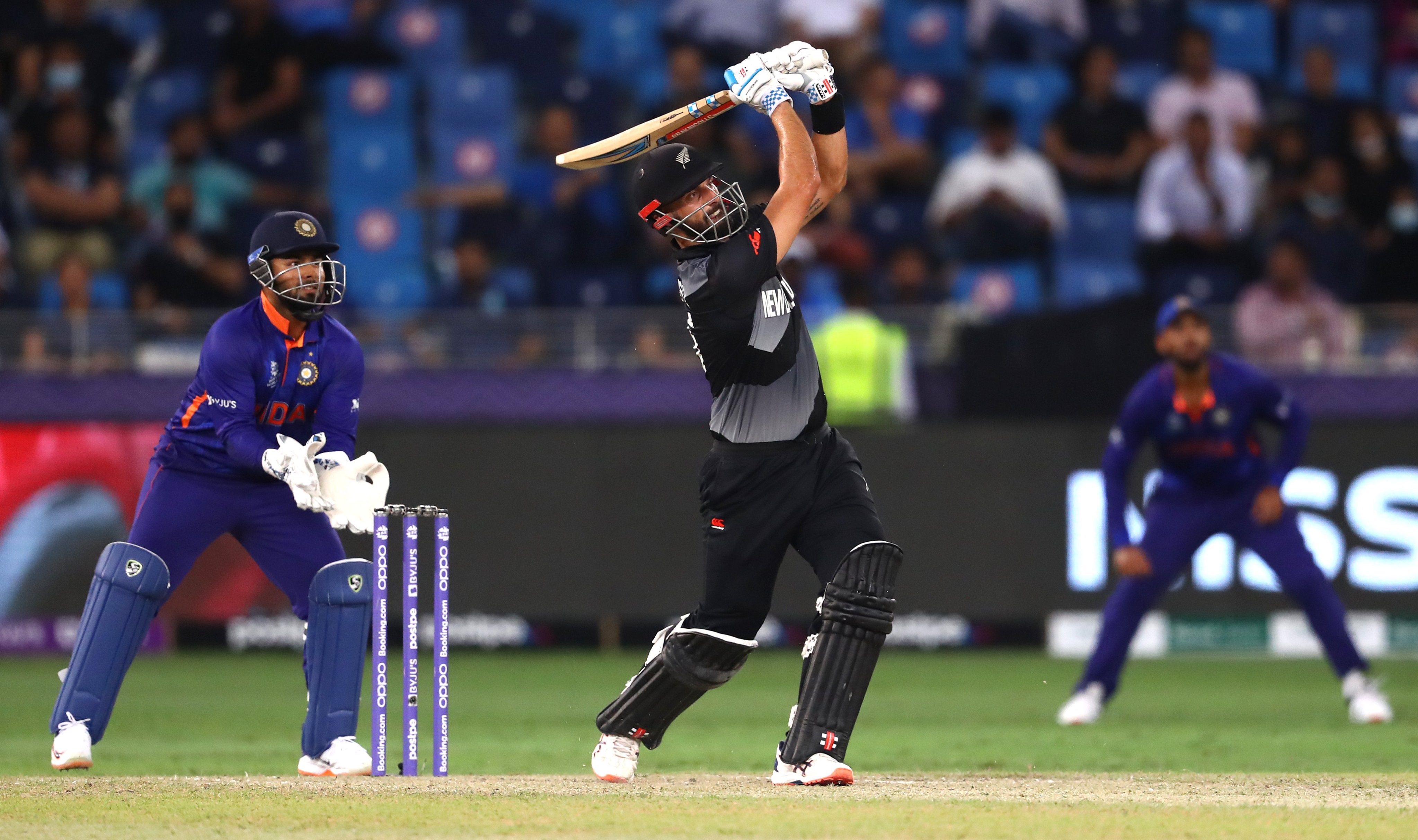 New Zealand outplayed India by eight wickets in Dubai on Sunday