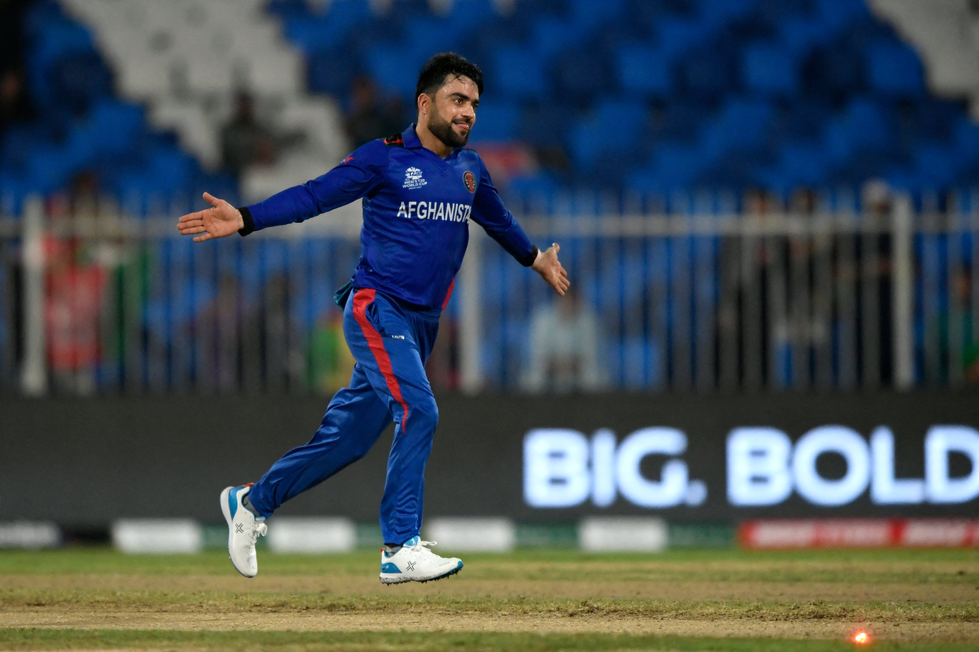 Rashid Khan dismissed Mohammed Hafeez to get to 100 T20I wickets on Friday