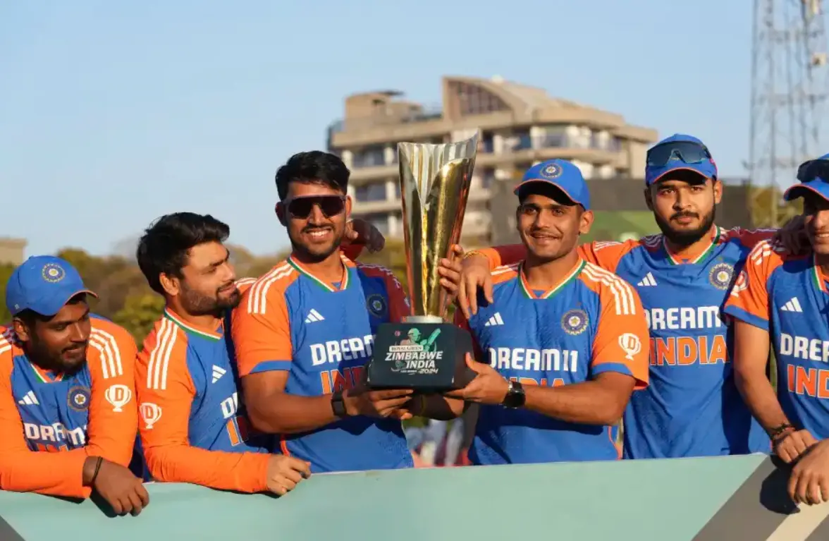 India defeated Zimbabwe by 42 runs.