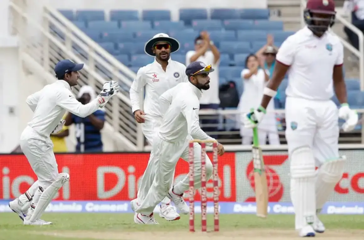 India got West Indies all-out for 196 runs.