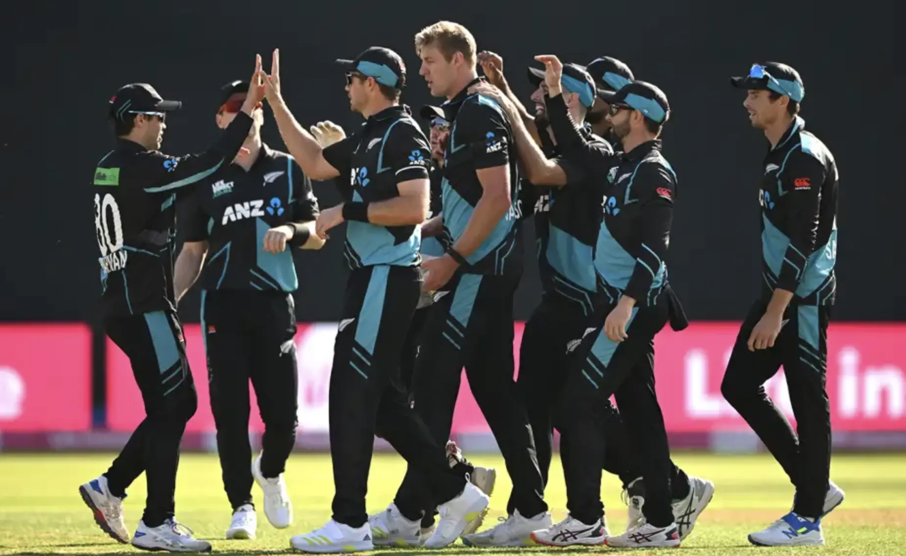 New Zealand defeated England by 74 runs.