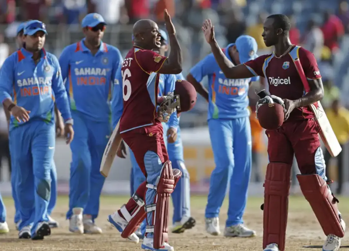 West Indies defeated India by 1 wicket.