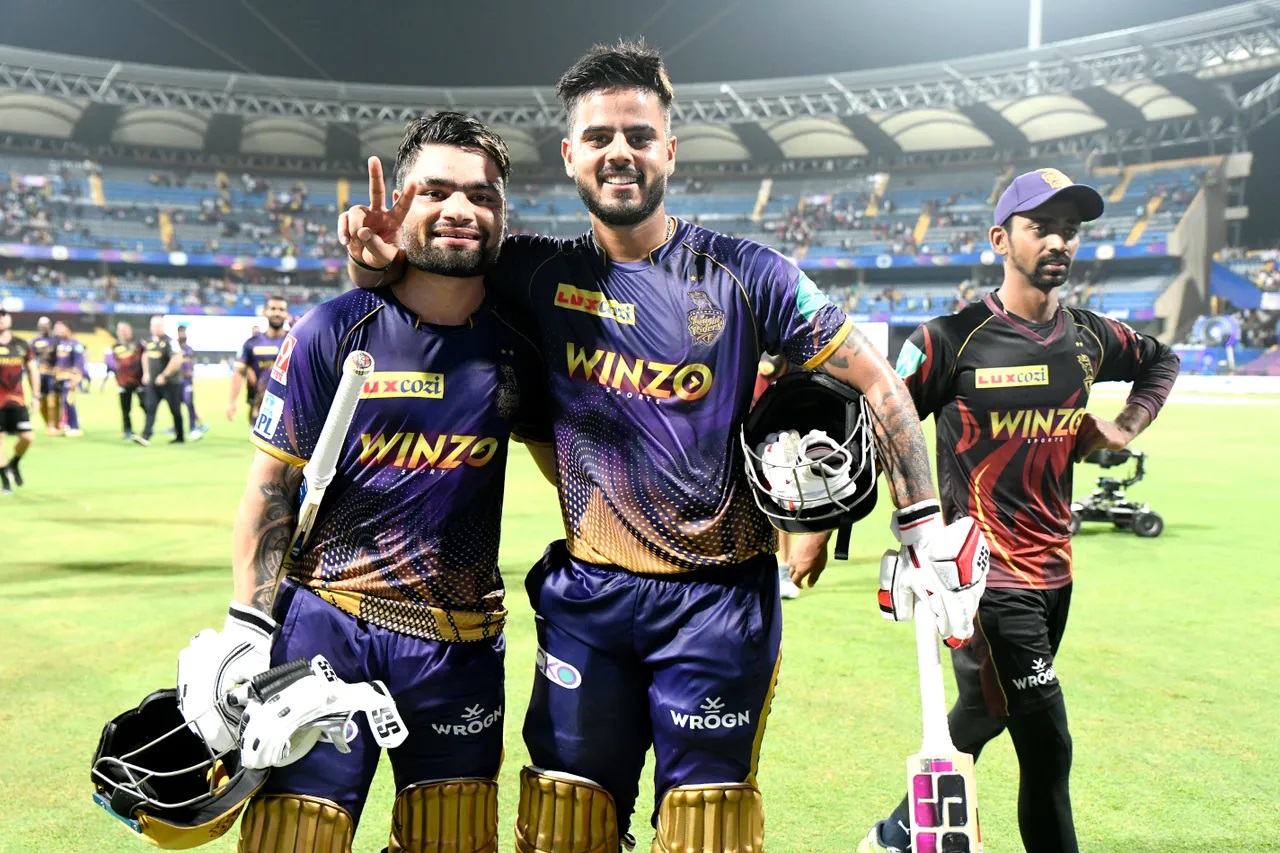 Rinku Singh and Nitish Rana helped KKR win against RR.