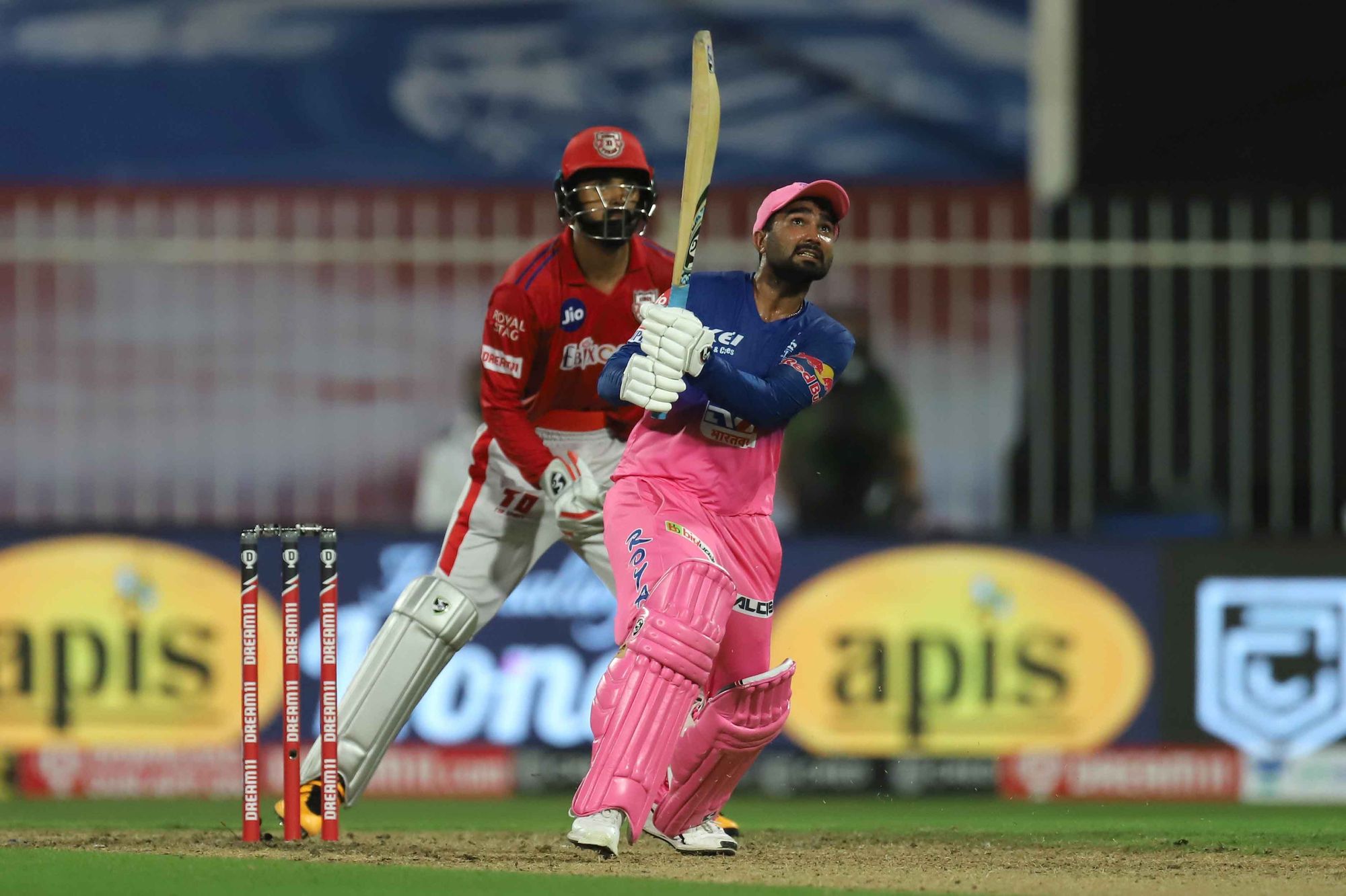 Rahul Tewatia plays a game-changing knock against KXIP in Sharjah