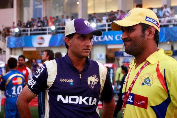 Ganguly with MS Dhoni