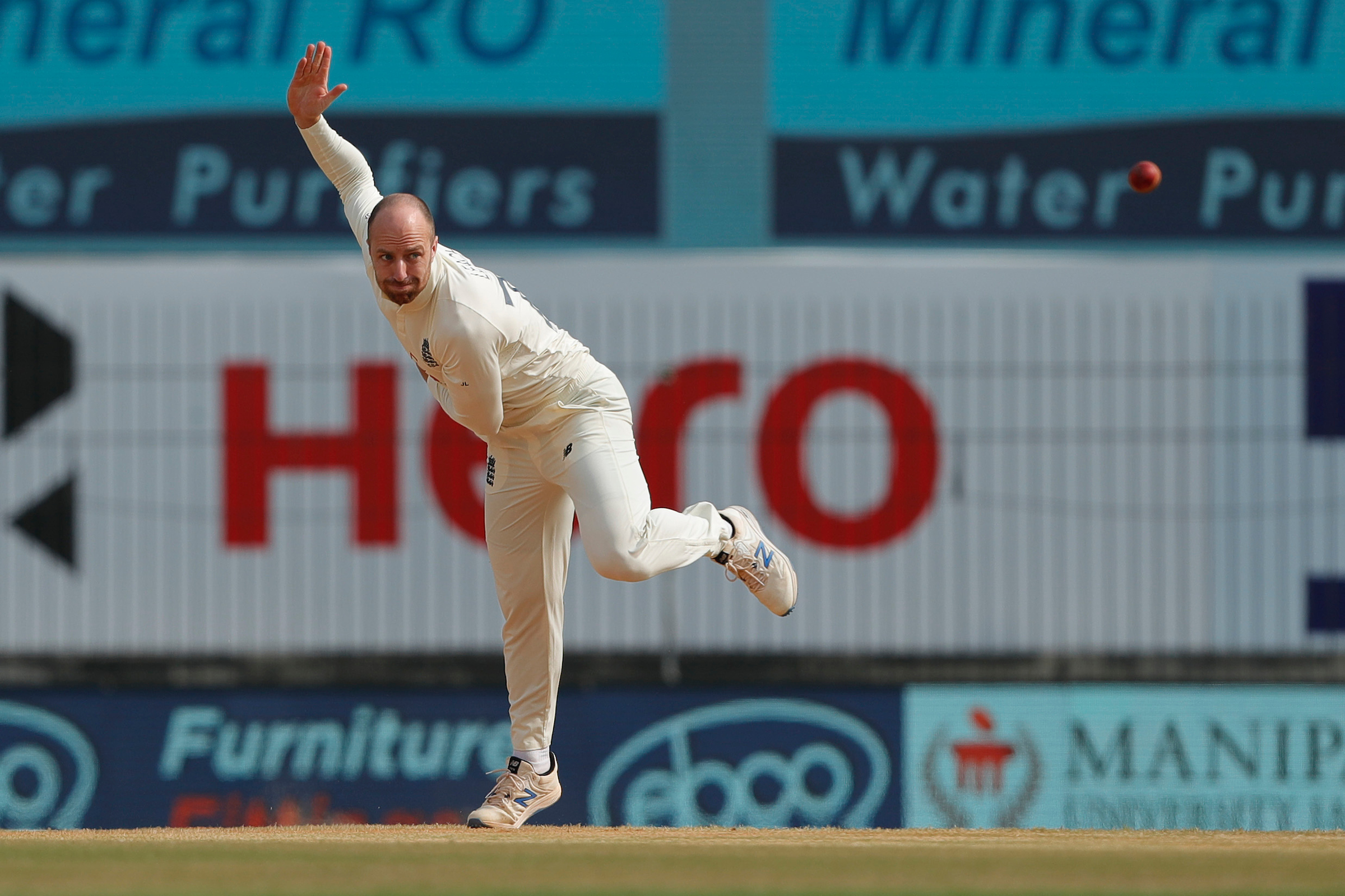 Jack Leach has taken 16 wickets in the series so far 