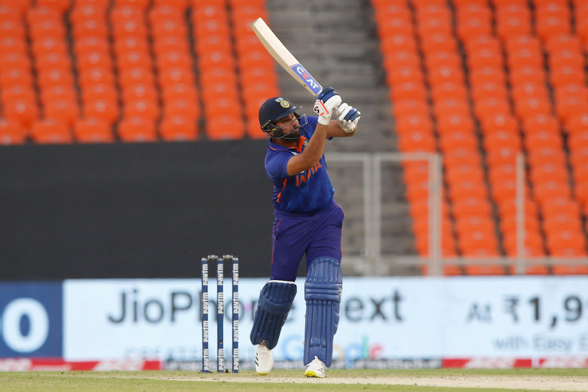 Rohit Sharma scored 60 in the first ODI against West Indies.