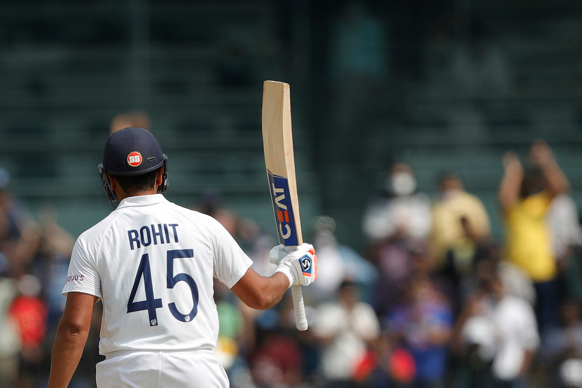 Rohit made 161 of India's 300 on day one of second Test at Chepauk
