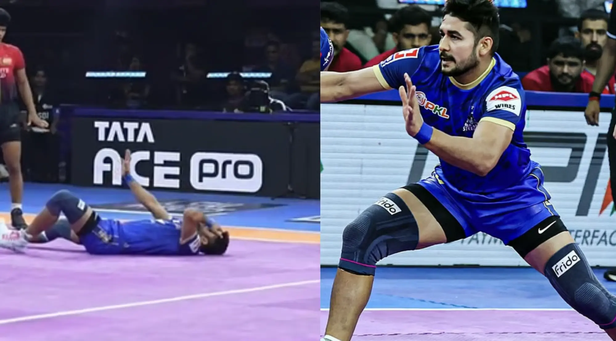 Naveen Kumar Suffers Knee Injury against the Bengaluru Bulls