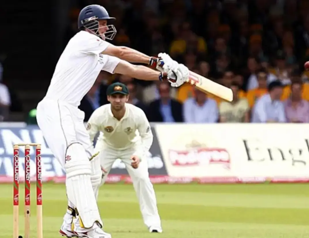 Andrew Strauss made 161 runs on the first day of the match.