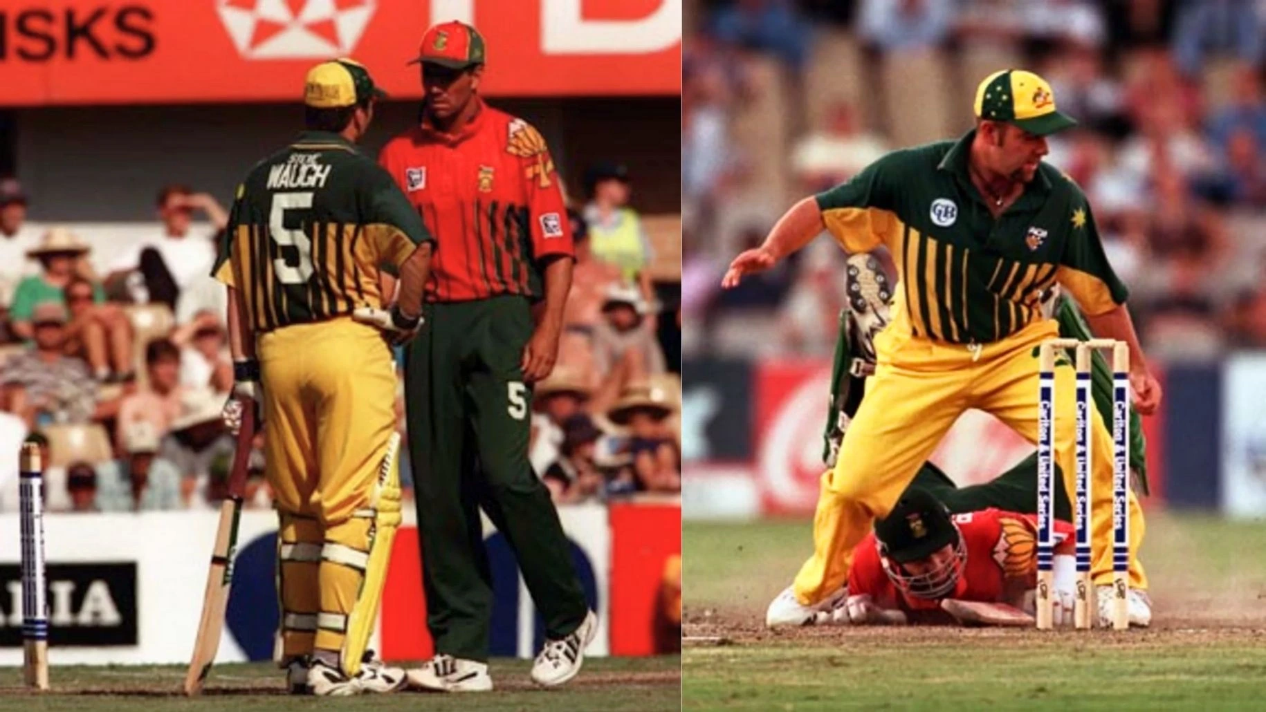 Australia defeats South Africa in Carlton and United Series Final on 27 January 1998.