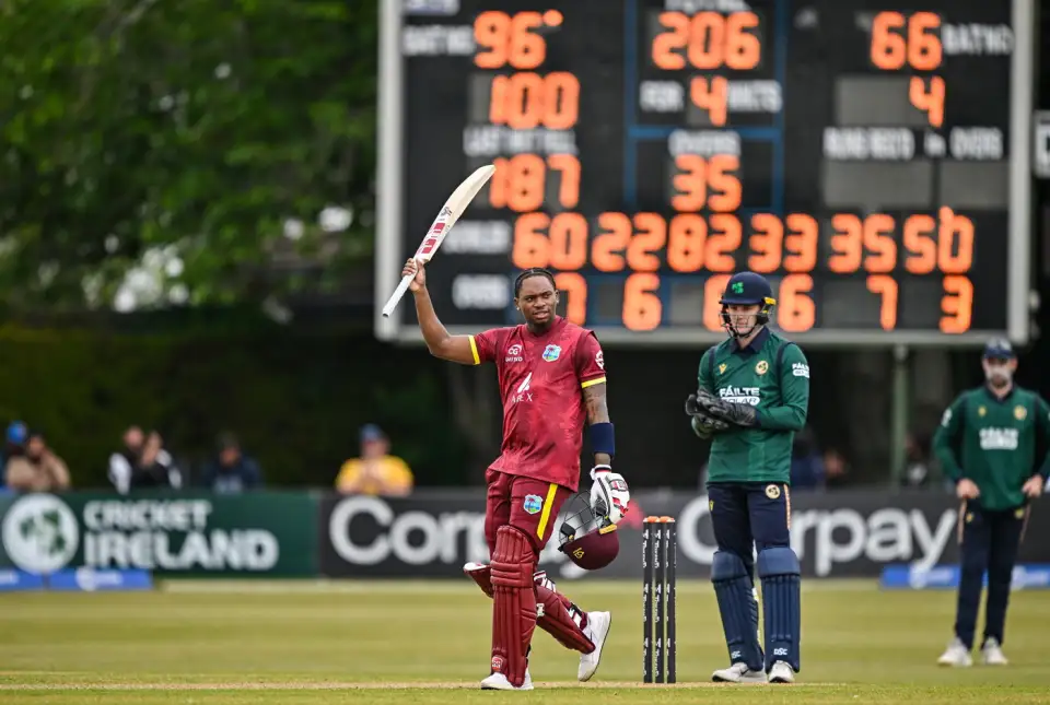 IRE vs WI | Twitter in disbelief as Carty ton and Forde's 16-ball fifty go in vain with rain saving Ireland