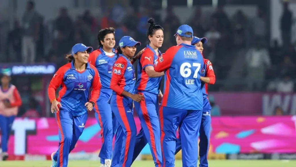 Delhi Capitals team during a game in the WPL
