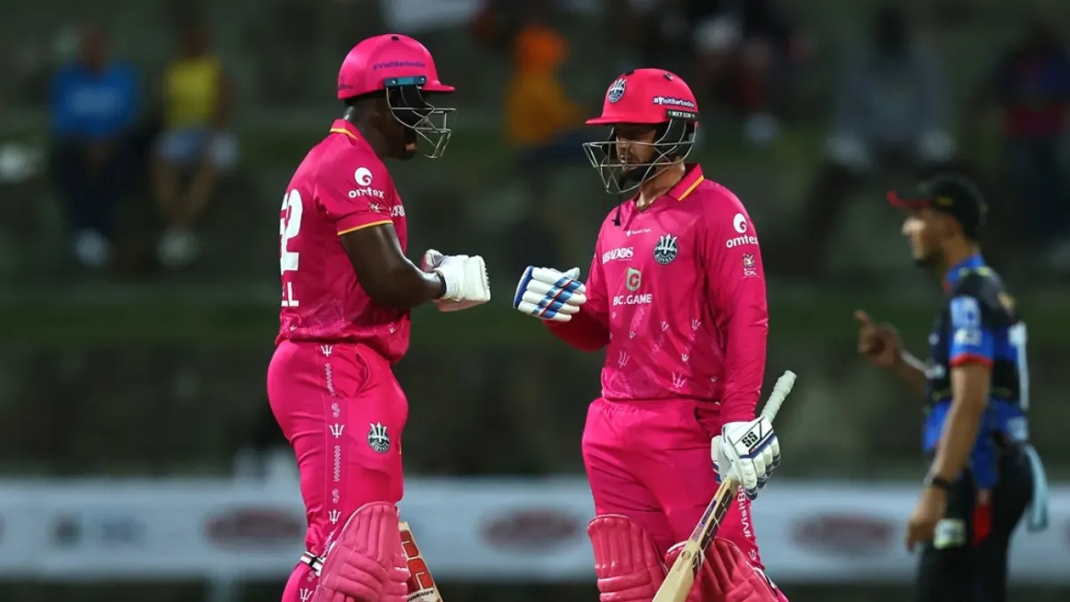 AI Simulation, BR vs STKNP । Barbados Royals beat St Kitts and Nevis Patriots by five wickets in 27th CPL 2025 game