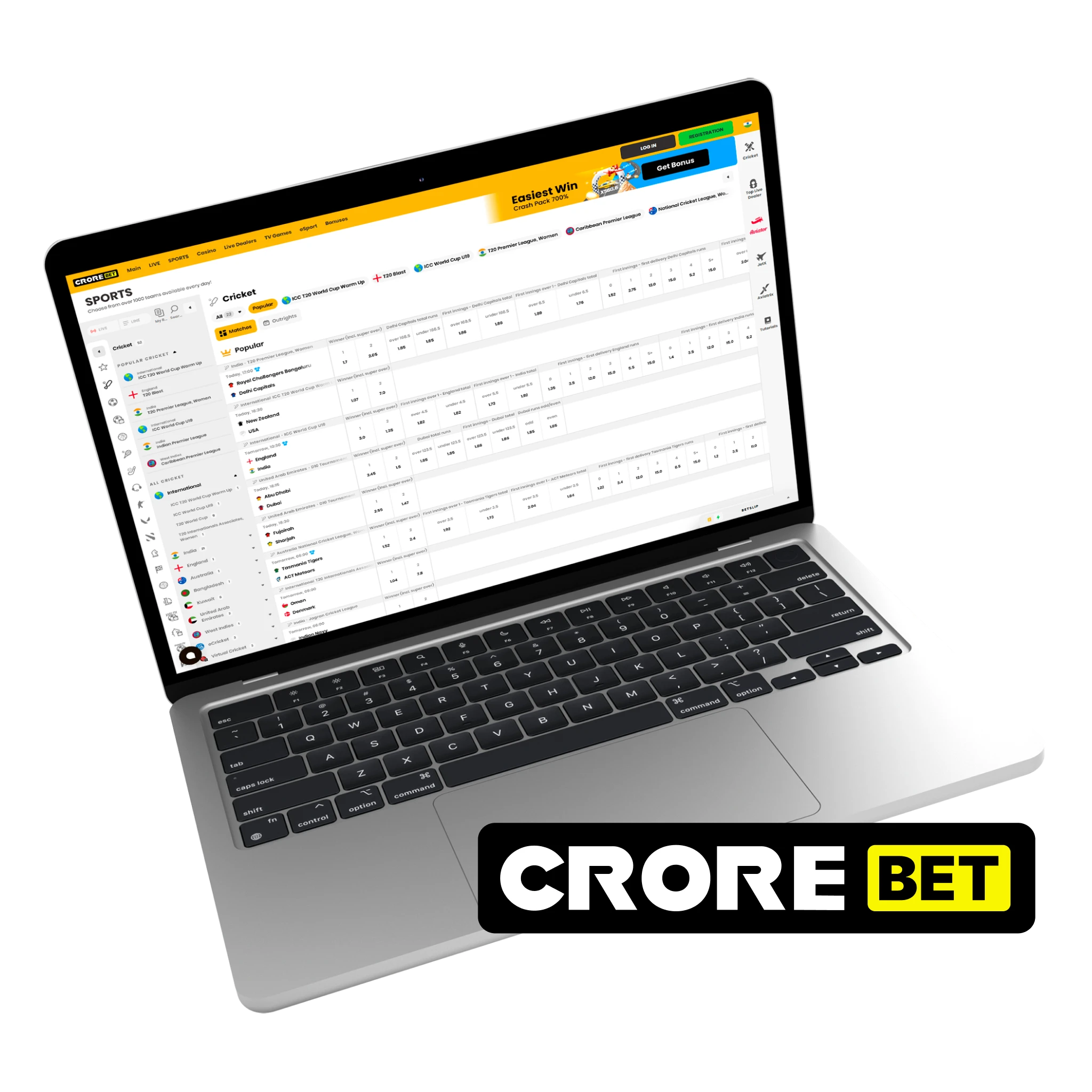 Crorebet - Best Bookmaker with Fast Registration.