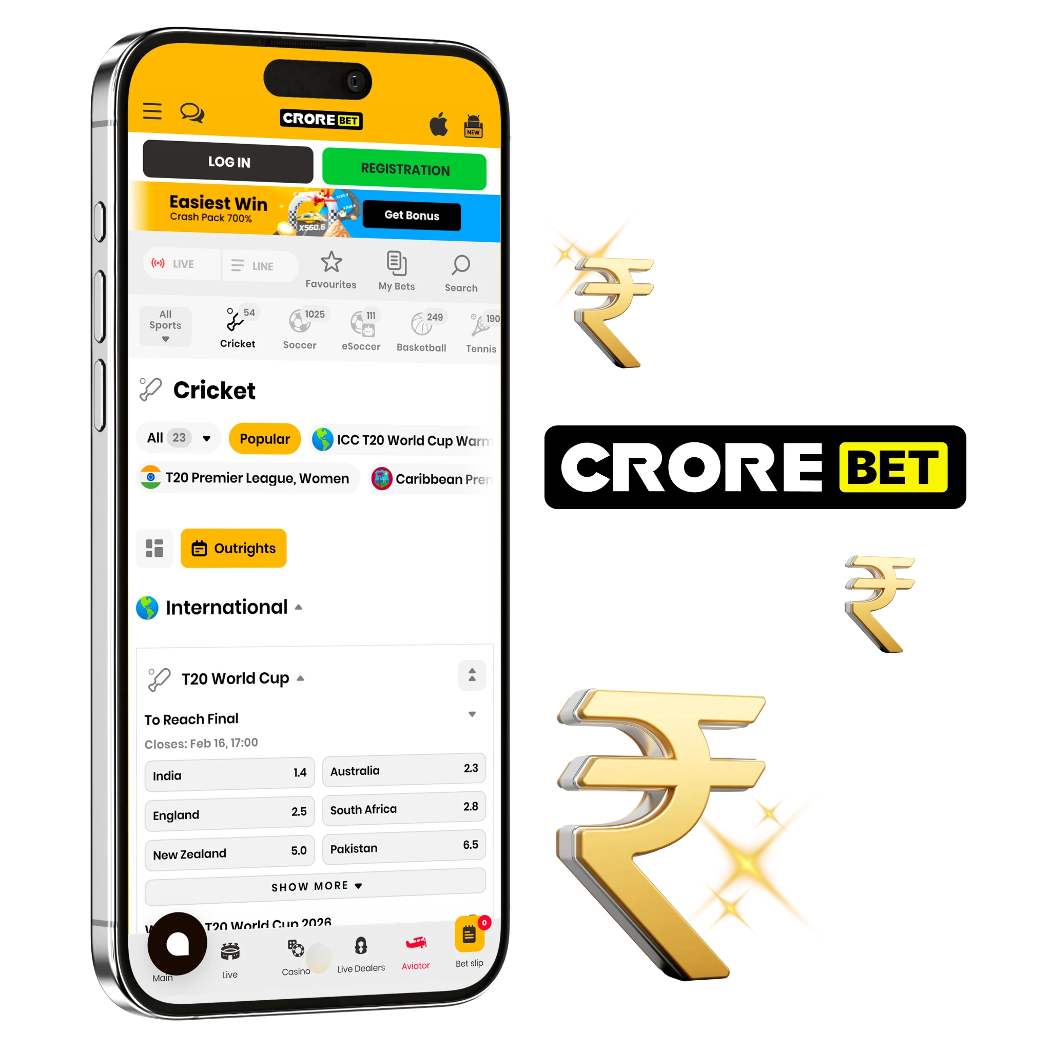 Crorebet -  Best for Quick Registration and INR Payments.