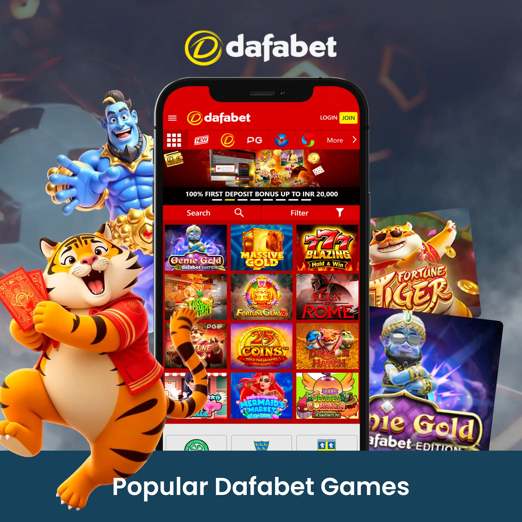 There are many popular games in Dafabet.