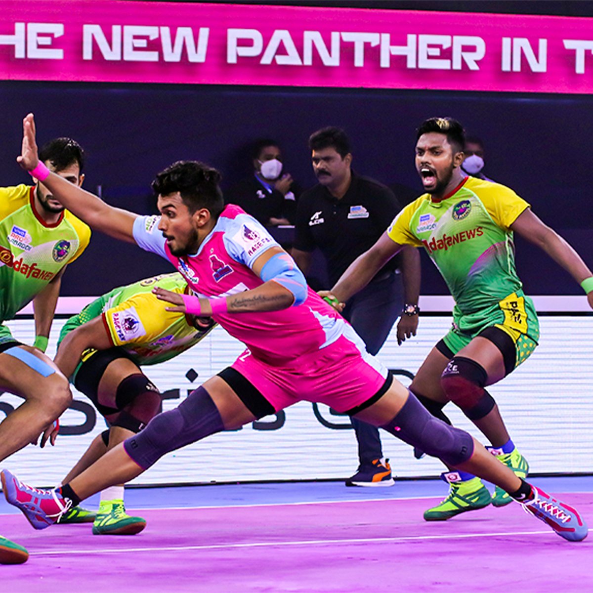 Arjun Deshwal in action against Patna.
