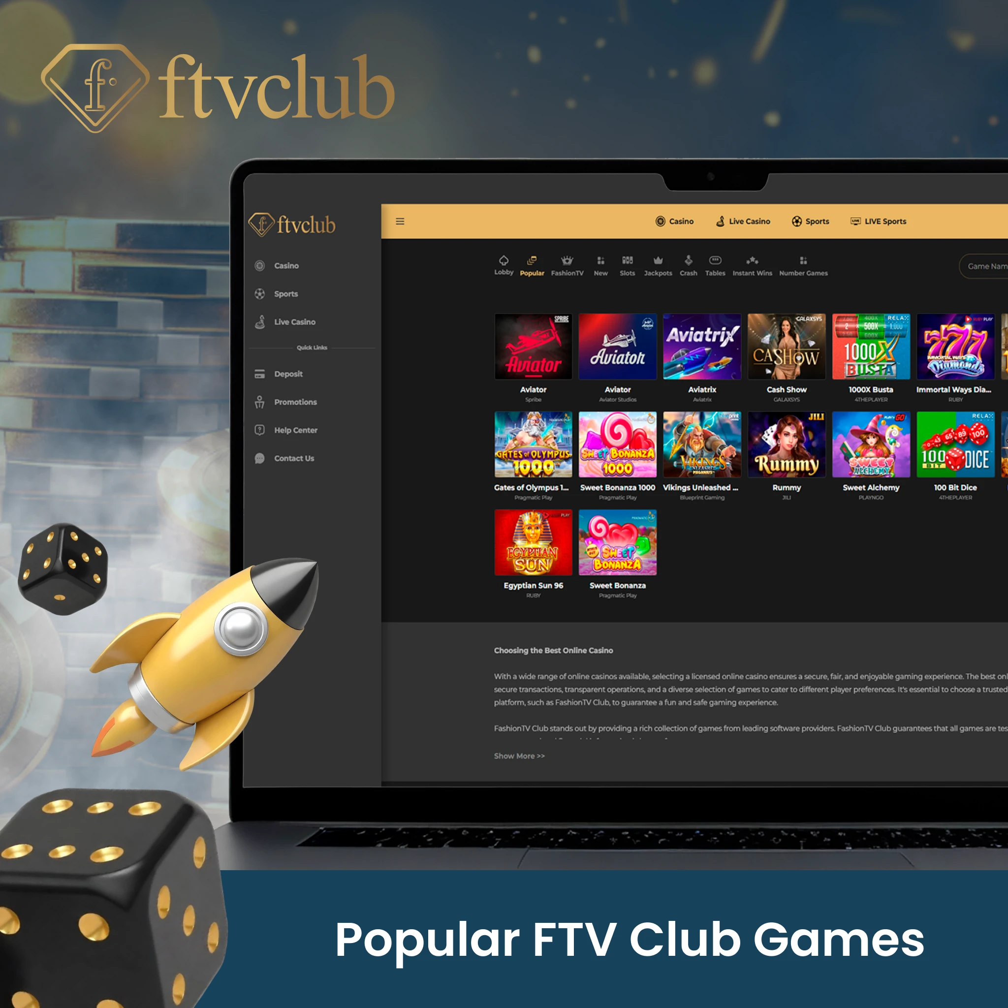 FTVClub has many games with clear graphics and easy controls.