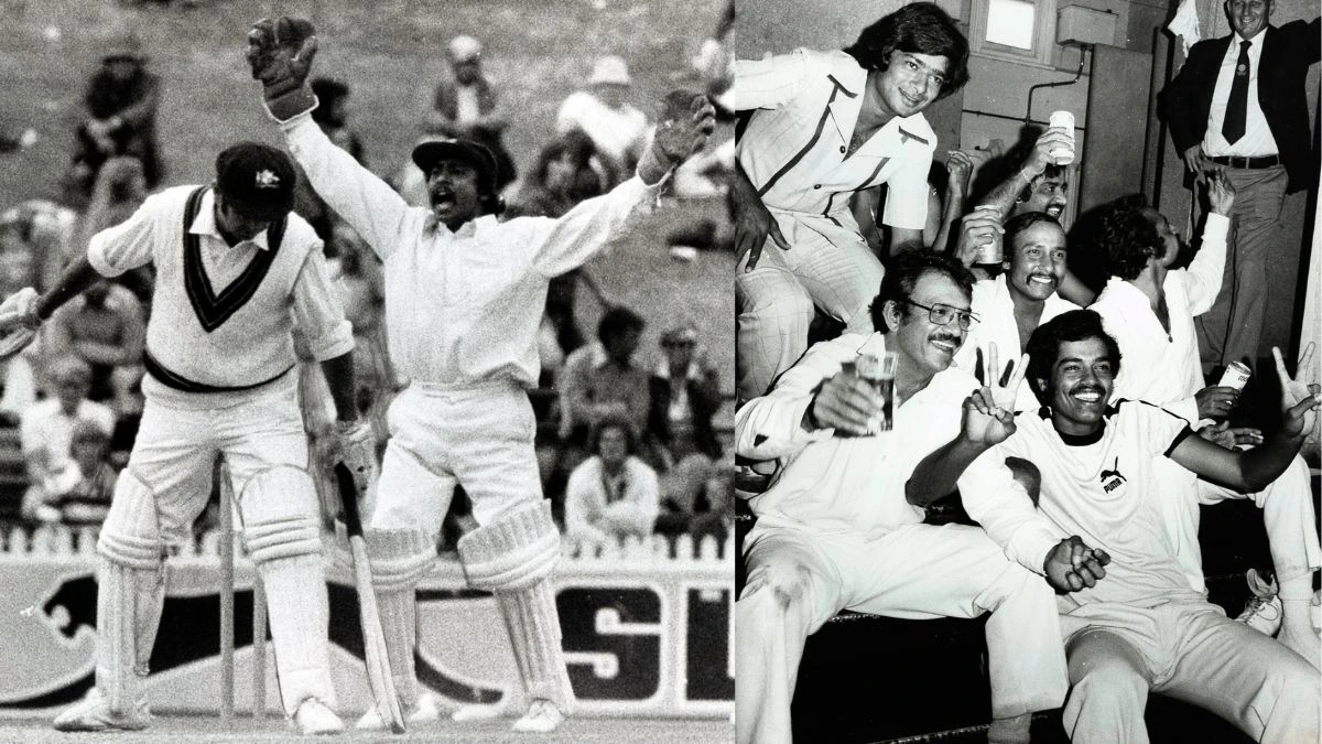 India levels series with innings victory at Sydney on January 12, 1978.