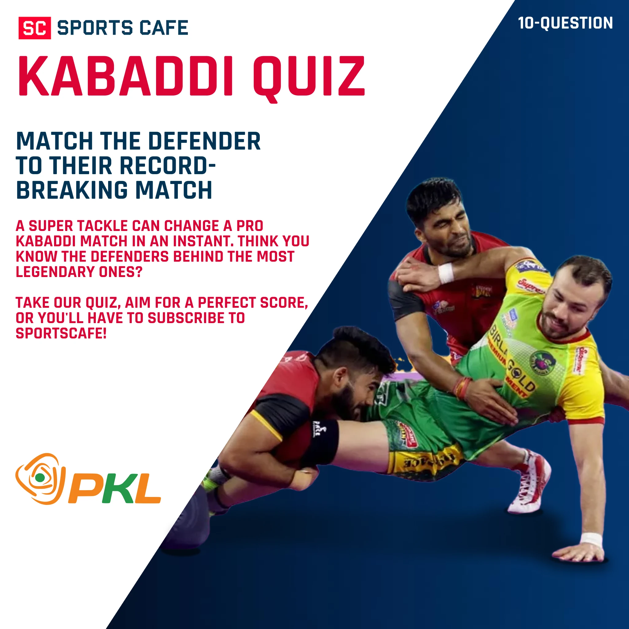 Pro Kabaddi's Best Defenders: A Super Tackle Showdown Quiz