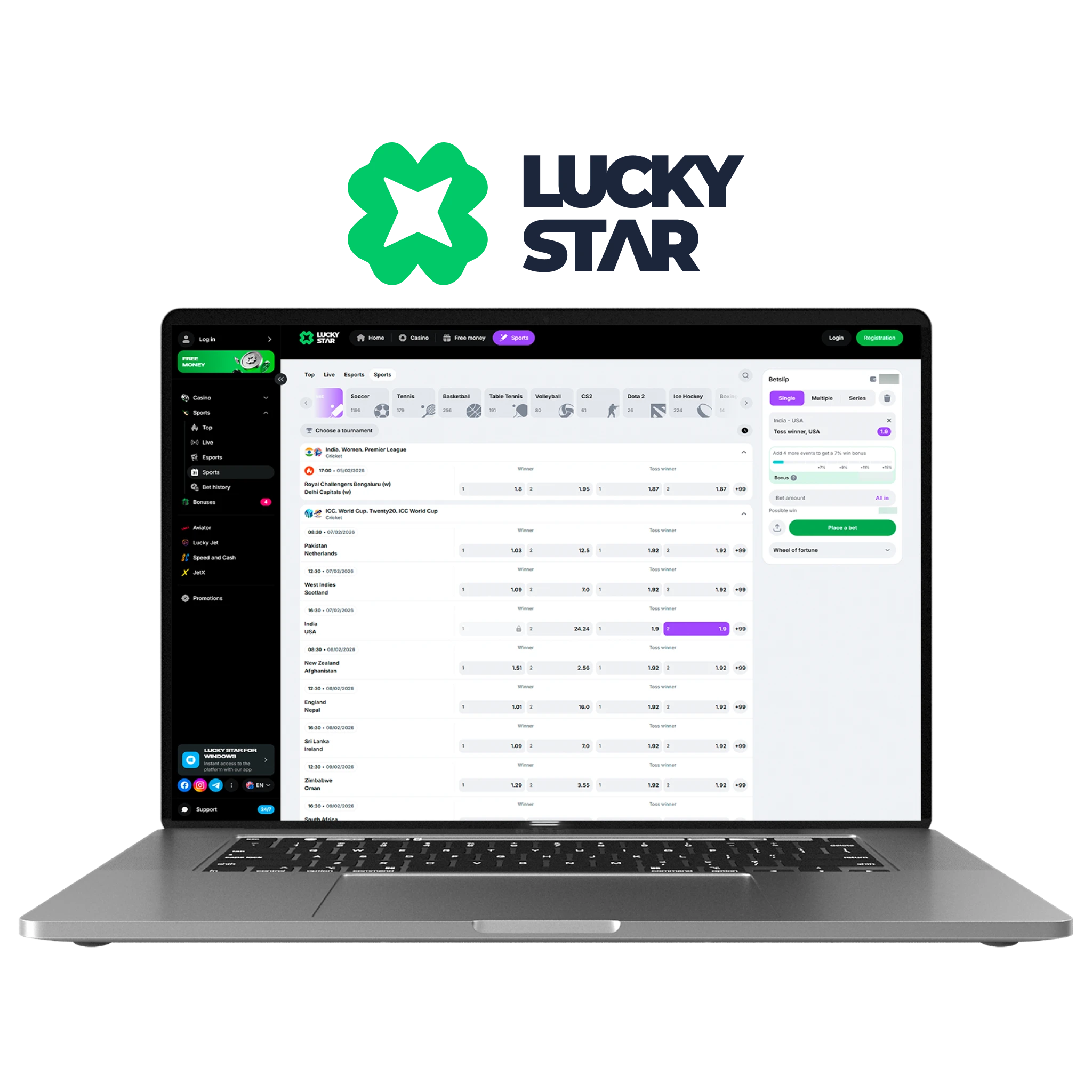 Online New Cricket Betting Site in India - Lucky Star.