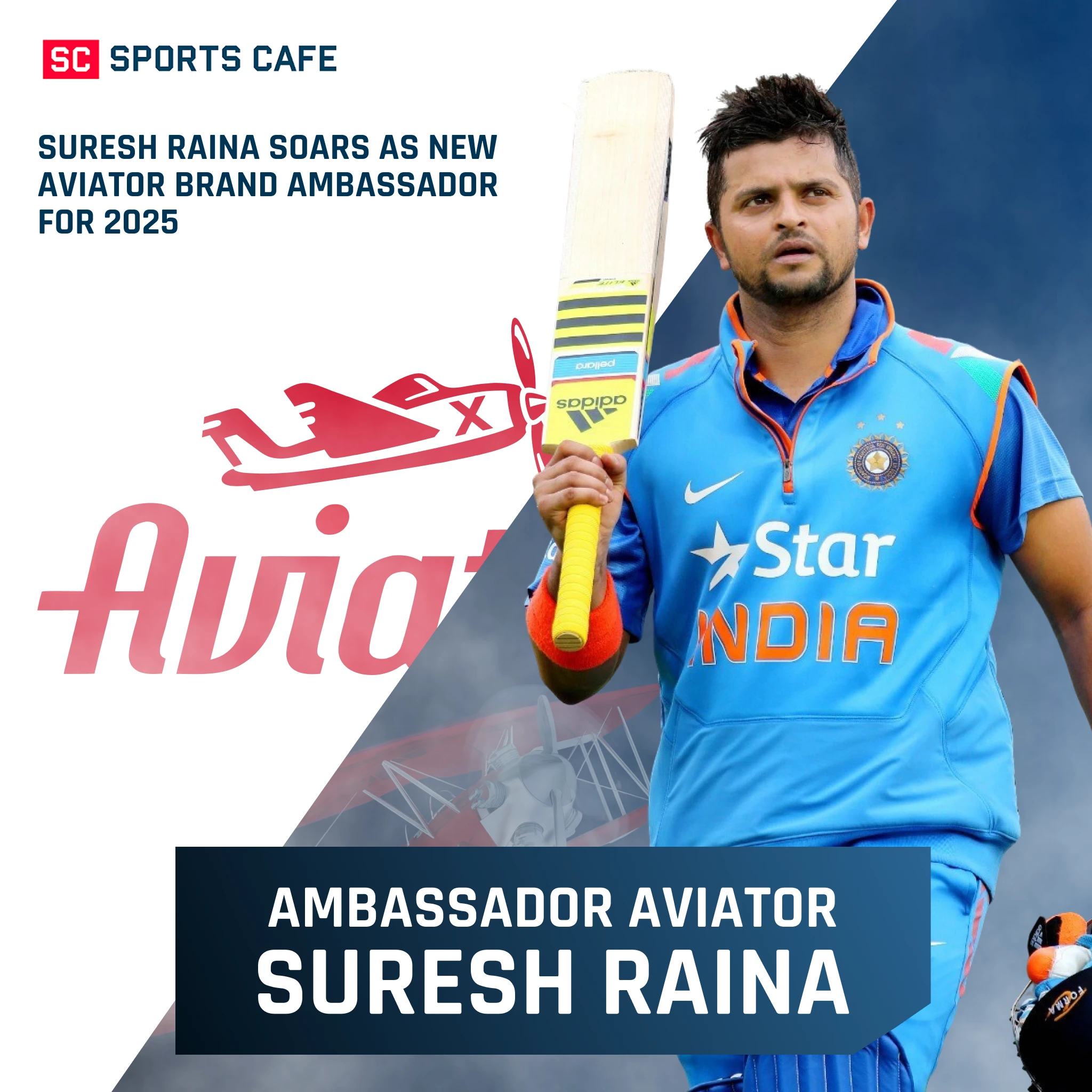 Suresh Raina Soars as New Aviator Brand Ambassador