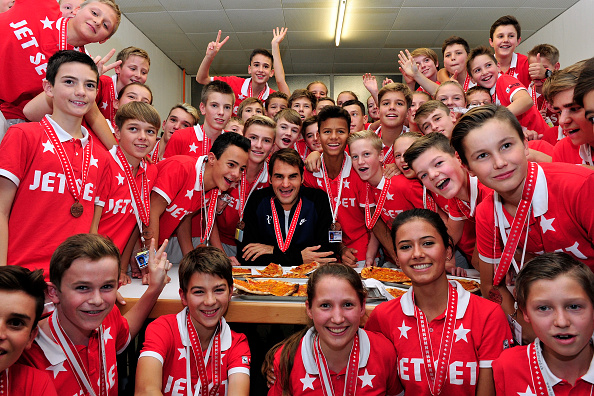 Watch: Roger Federer has a fun interaction with kids at Indian Wells