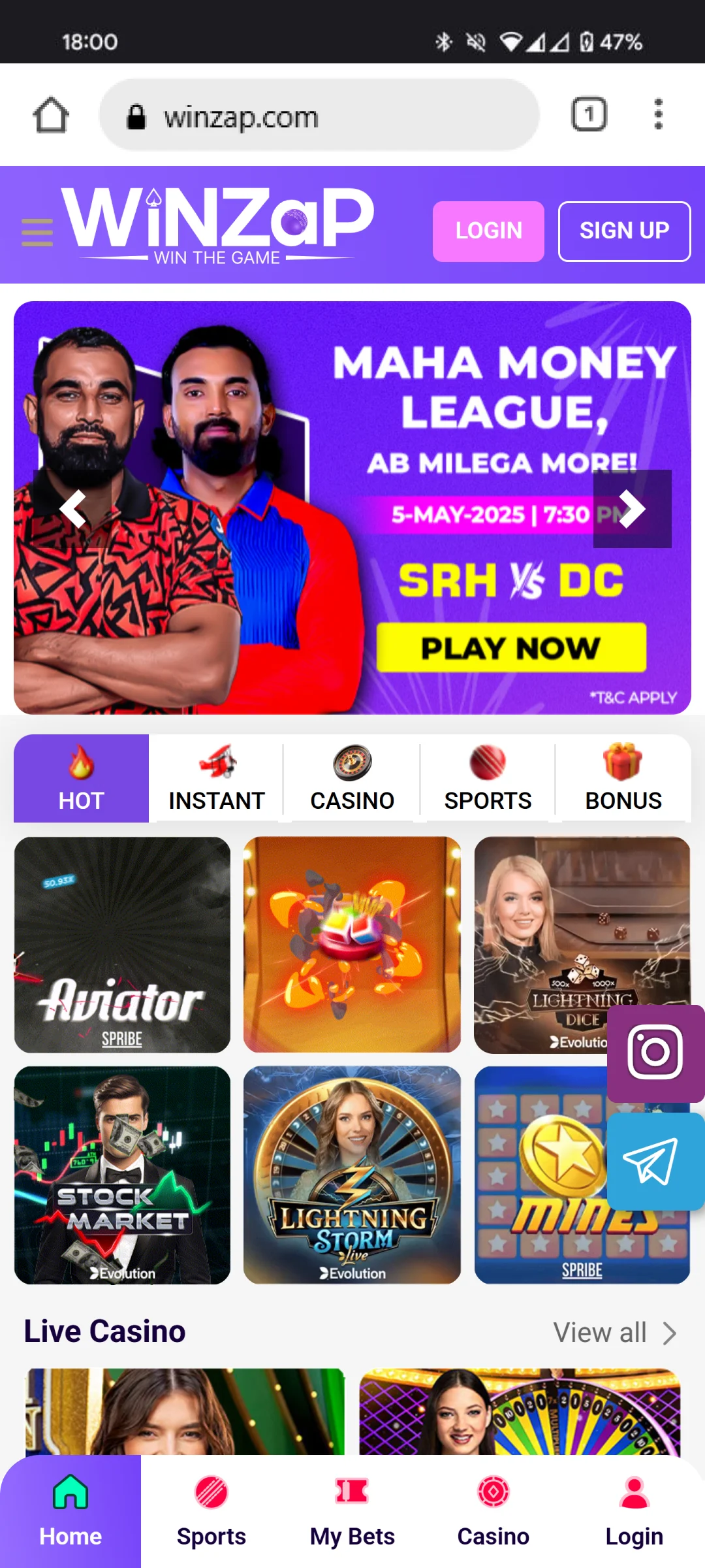 Visit the official Winzap website and download the APK file.